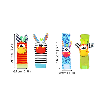 RattleJoy | Jugar y descubrir con cada movimiento – Suaves sonajeros de pulsera para bebés